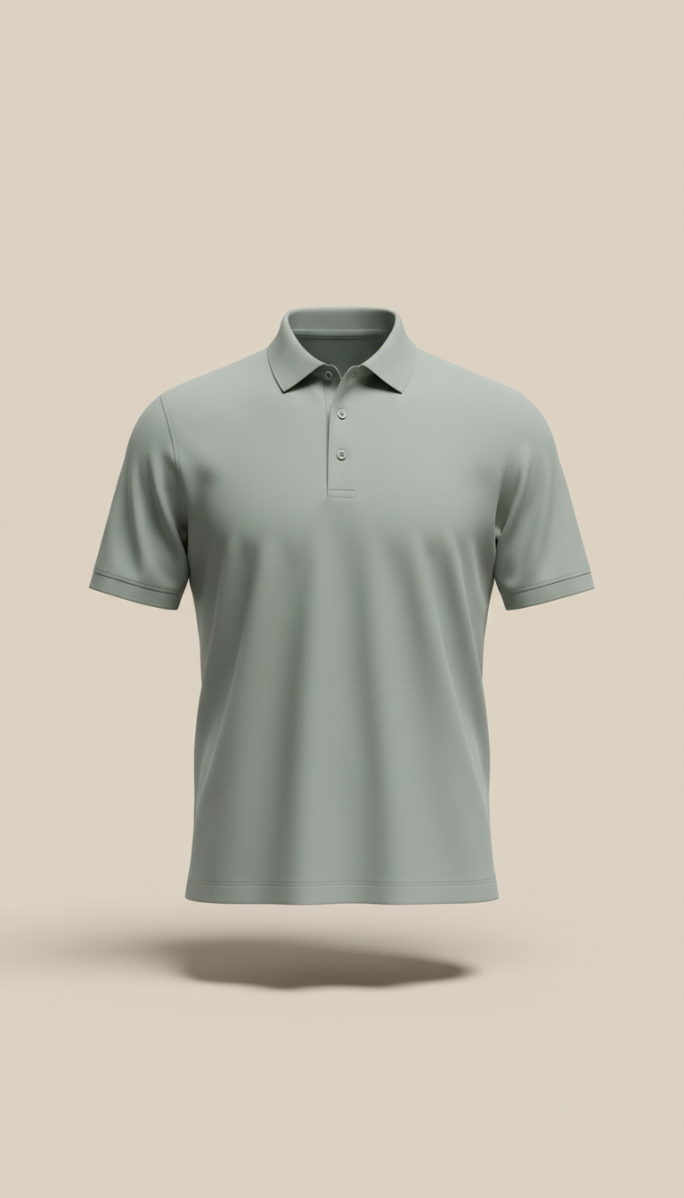 Golf Polo in Sage Grey