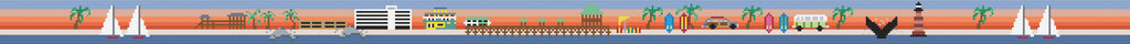 Folly Beach Sunrise Hand-stitched Needlepoint